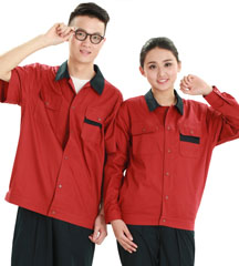 洪瑞系列;HR-823款纯棉拼色长袖,工作服款式,工作服图片